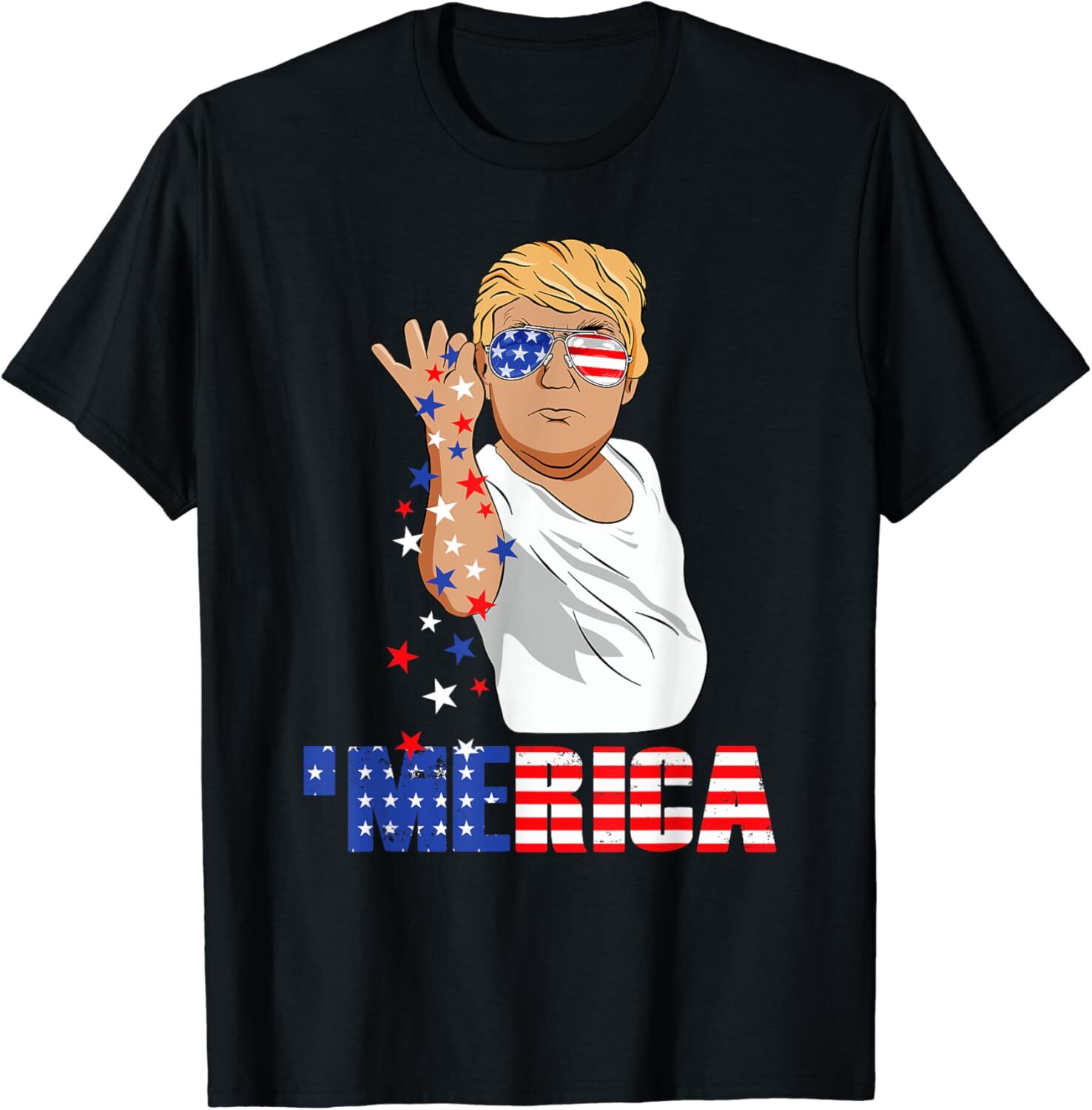 Funny Trump Salt Merica Freedom 4th of July T-Shirt Gifts Small, Black