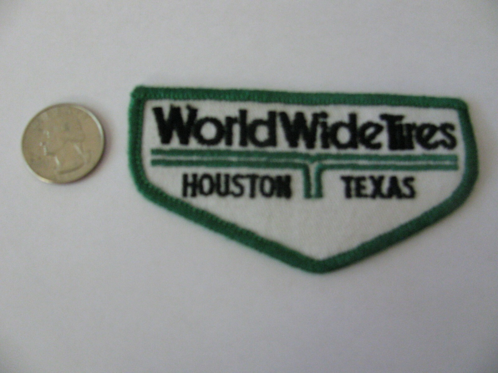WORLD WIDE TIRES HOUSTON TEXAS PATCH EMBROIDERED NOS NEW OLD STOCK FREE SHIPPING