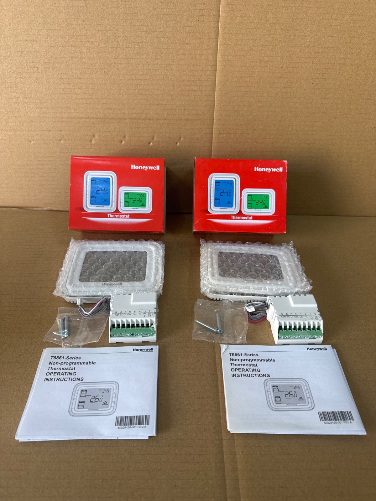 LOT 2 PCs Honeywell T6861H2WB-M Non-Programmable Thermostat
