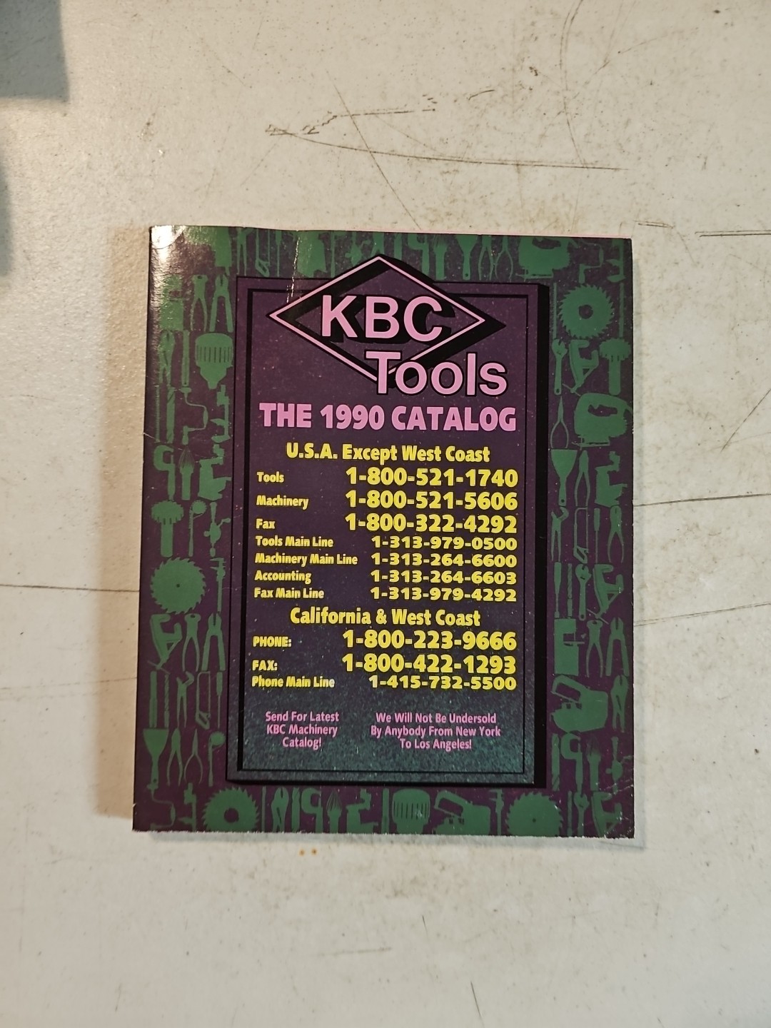 KBC TOOLS & MACHINERY 1990  Catalog.  Tools & Machinery Catalog