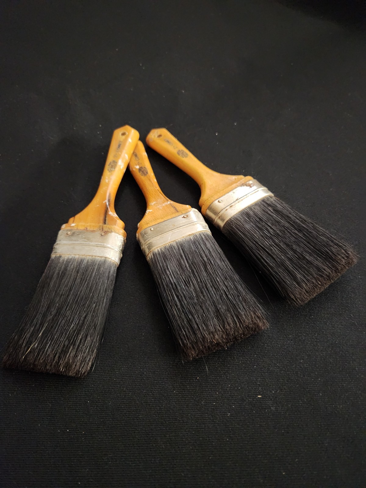 3 - Oil House Paint Brushes 2" COMET, Appear Little Used.