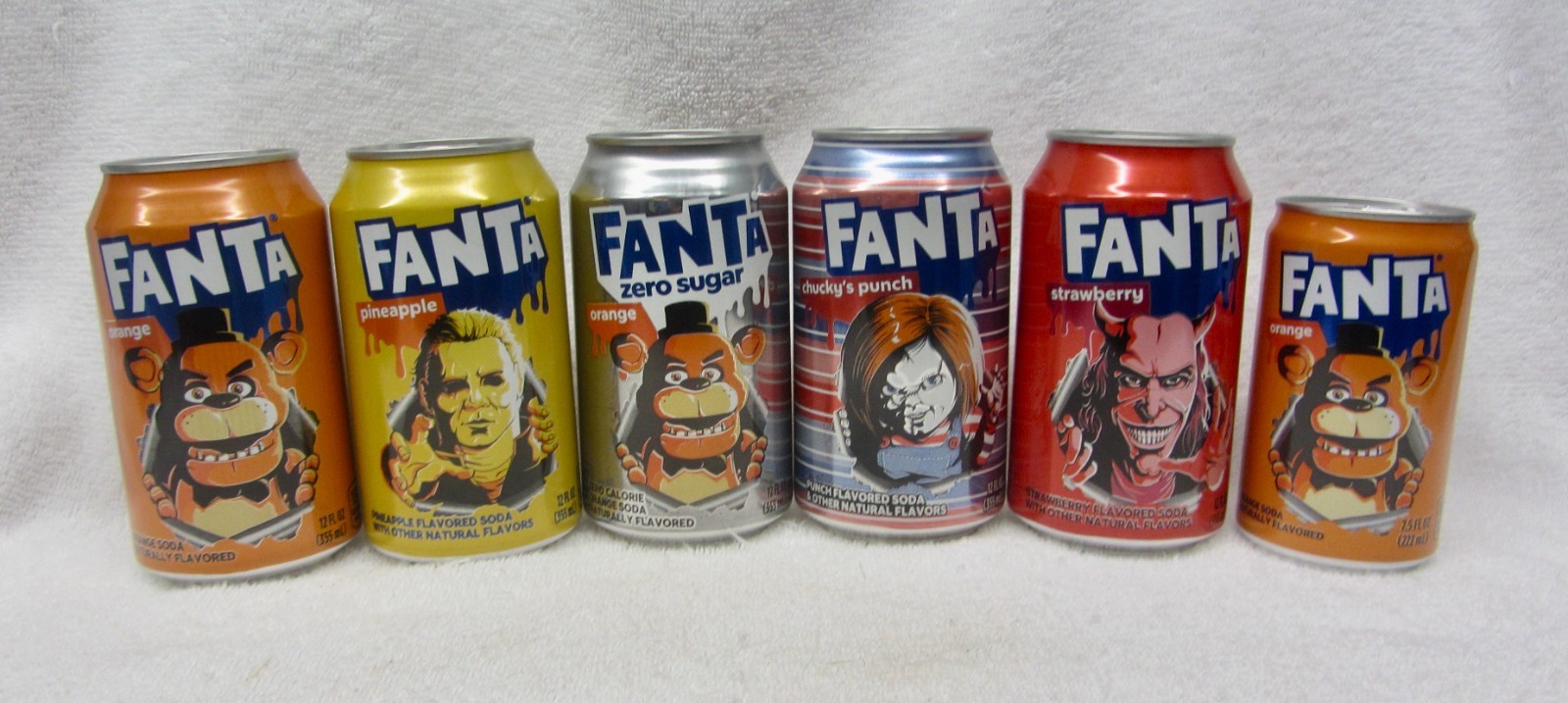 Fanta Halloween 2025 Edition Soda Cans Set of 6 Includes 7.5 oz Can EMPTY