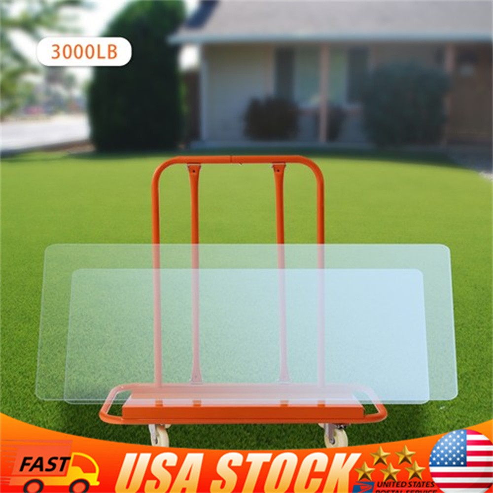 3000 lbs Drywall Sheet Cart - Plywood Panel Dolly Trolley Truck 4 Swivel Wheels