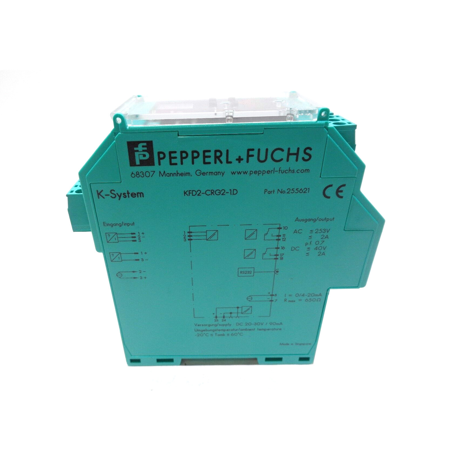 New In Box PEPPERL + FUCHS KFD2-CRG2-1.D 255621 Safety Barrier