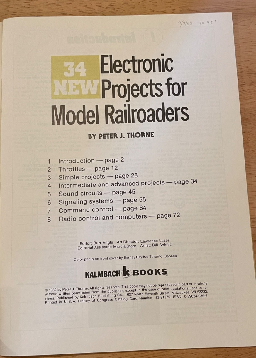 Vintage Model Railroading Electric Project Book