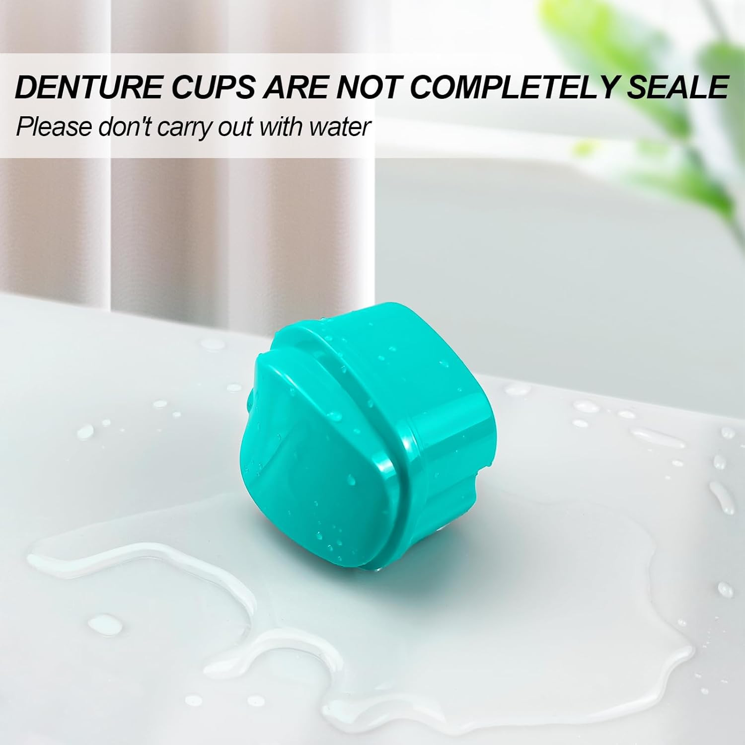 2 Pack Partial Denture Bath Case Retainer Cleaning Case Travel, Denture Stora...