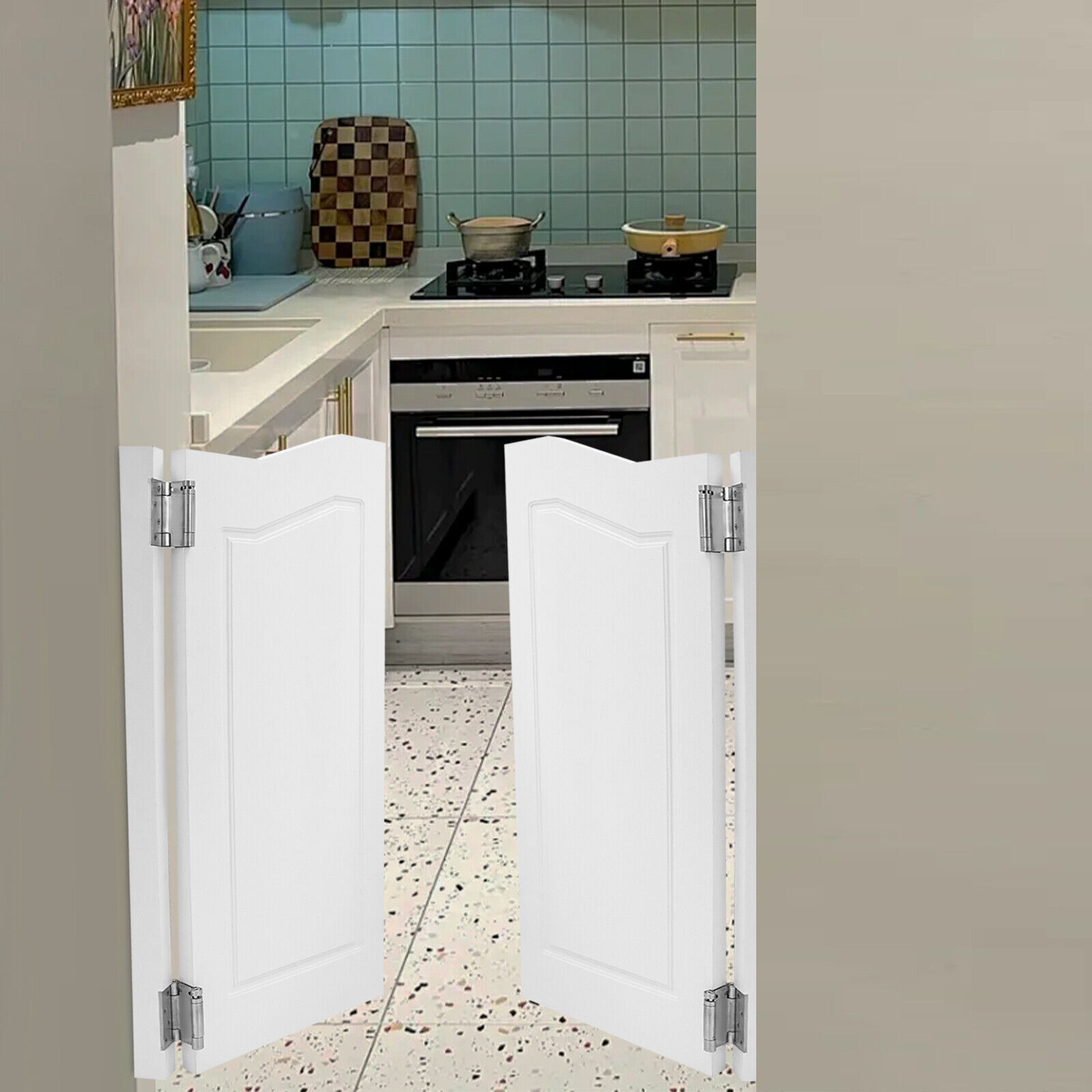 Pine Wood Swinging Door Partition Door Porch Entrance for Kitchen Garden USA