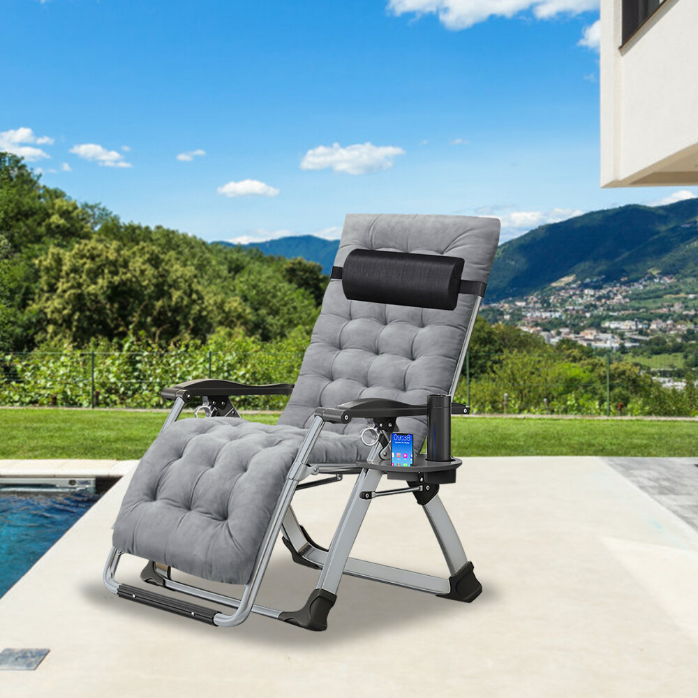 Slsy Adult Folding Zero Gravity Chair Outdoor Indoor Lounger Rest Soft Mattress