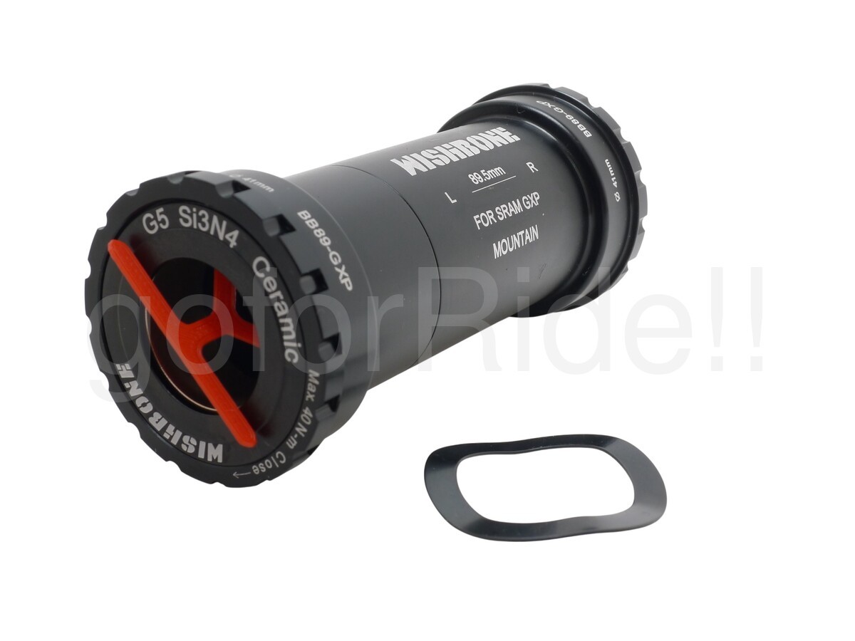 WISHBONE BB89-GXP Ceramic BB89 to SRAM GXP MTB Crank Adapter Black