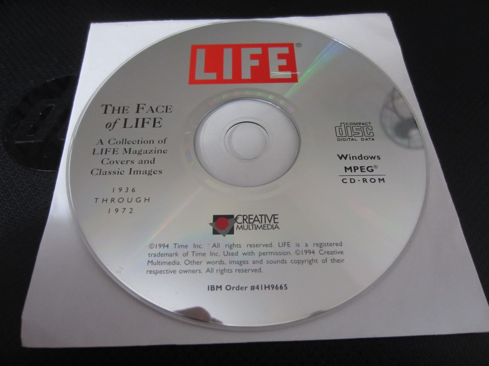 The Face of Life LIFE Magazine Covers Classic Images 1936-1972 (CD, 1994)