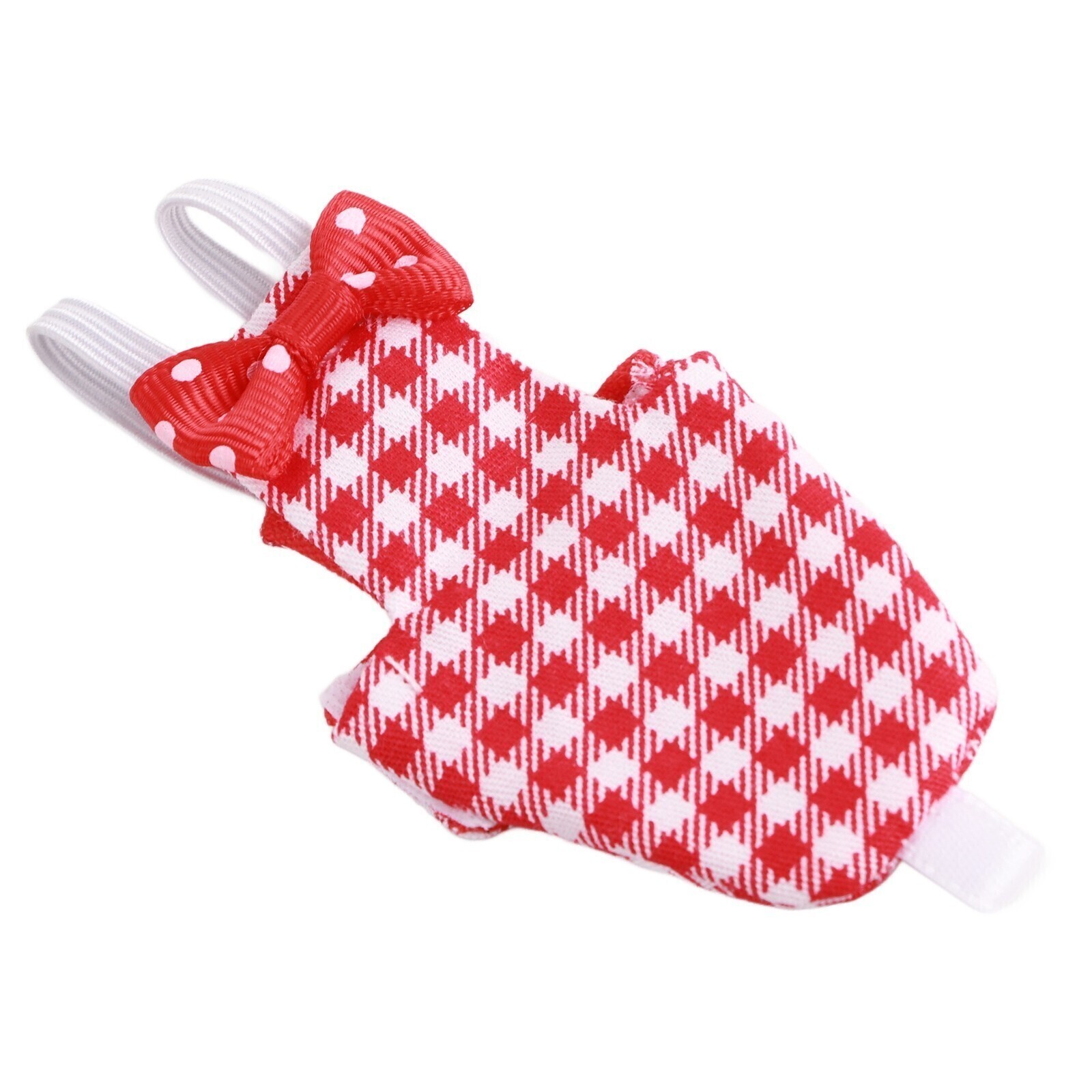 Bird Diaper Adjustable Red Grid Pattern Parrots Pilot Suit for Macaw Budgies