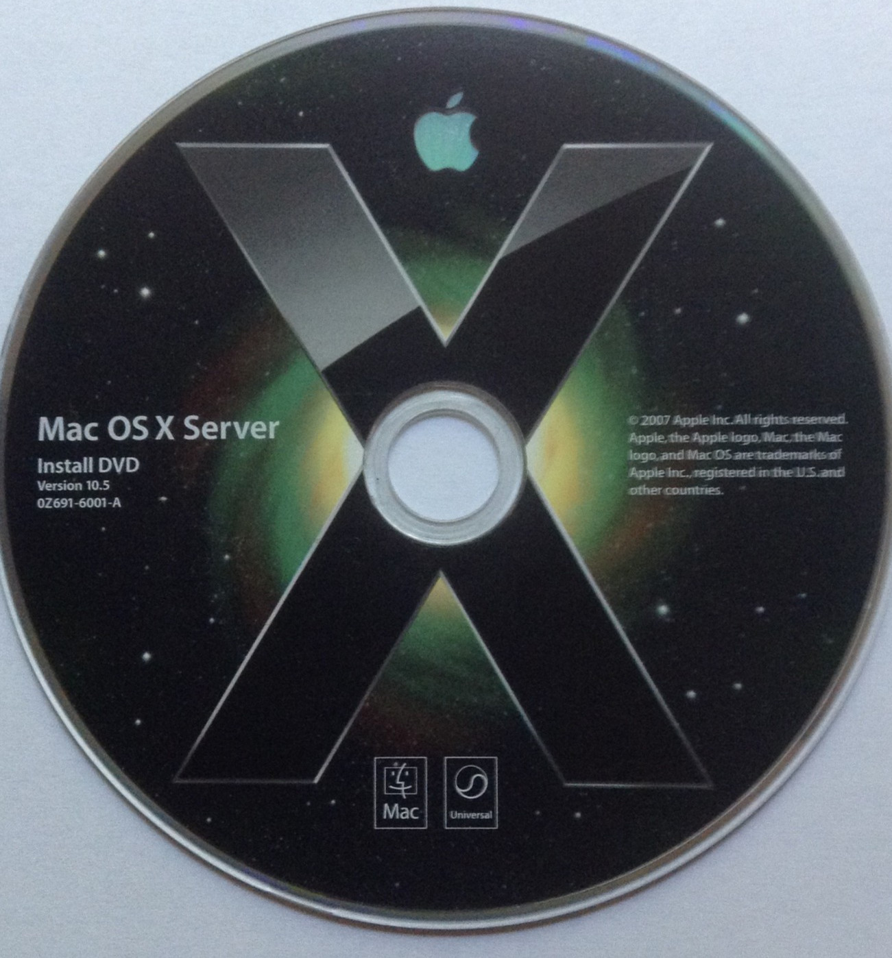 Apple Mac OS X Version 10.5 Leopard Server 10 Client License w/ OS 10.5.8 Combo