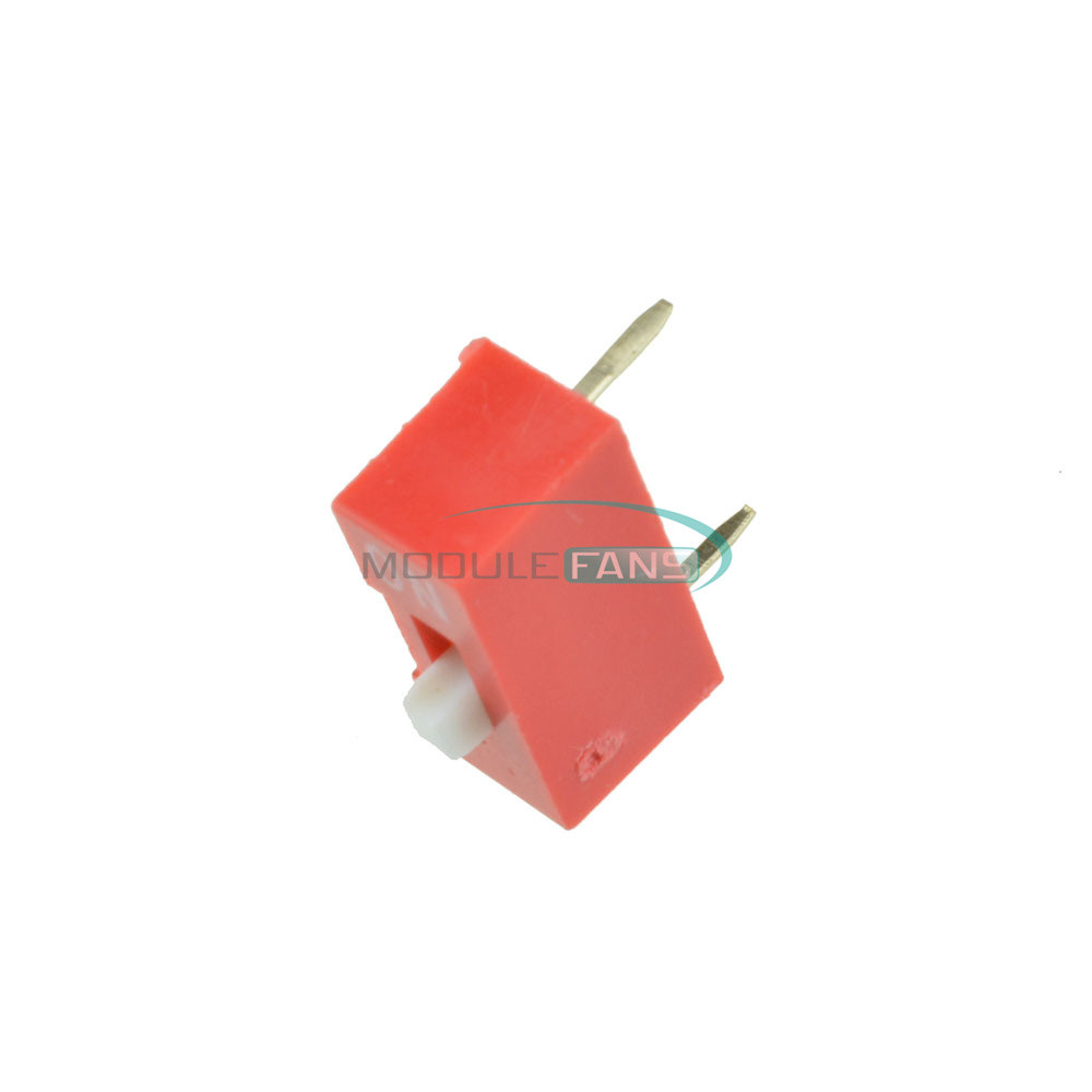 10pcs Red 2.54mm Pitch 1 Position Way 1-Bit Slide Type DIP Switch Module New