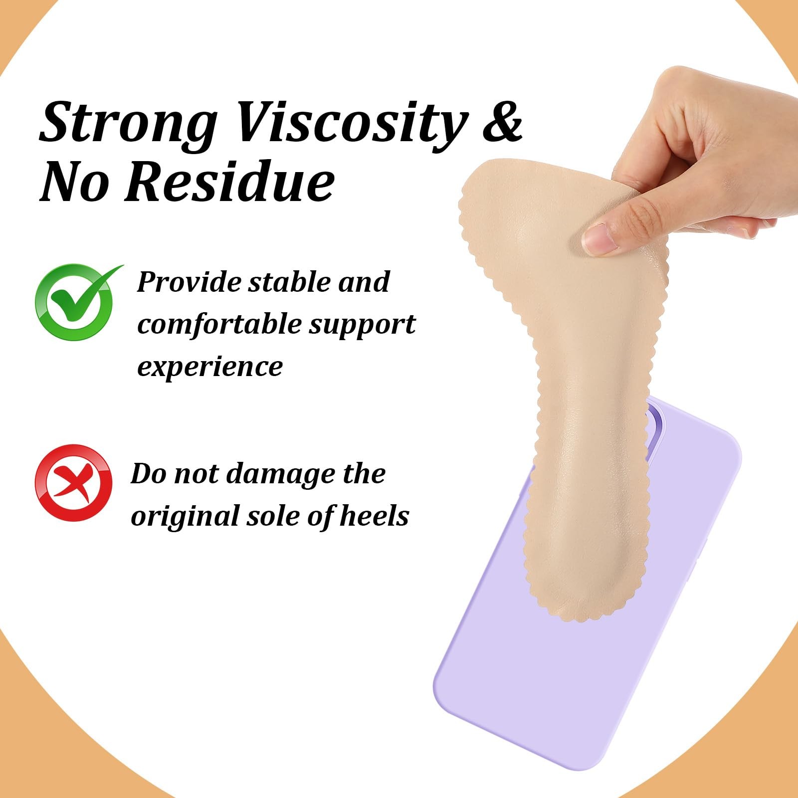 4 Pcs High Heel Cushion Inserts for Women 2 Pairs Gel Arch Support Insoles fo...