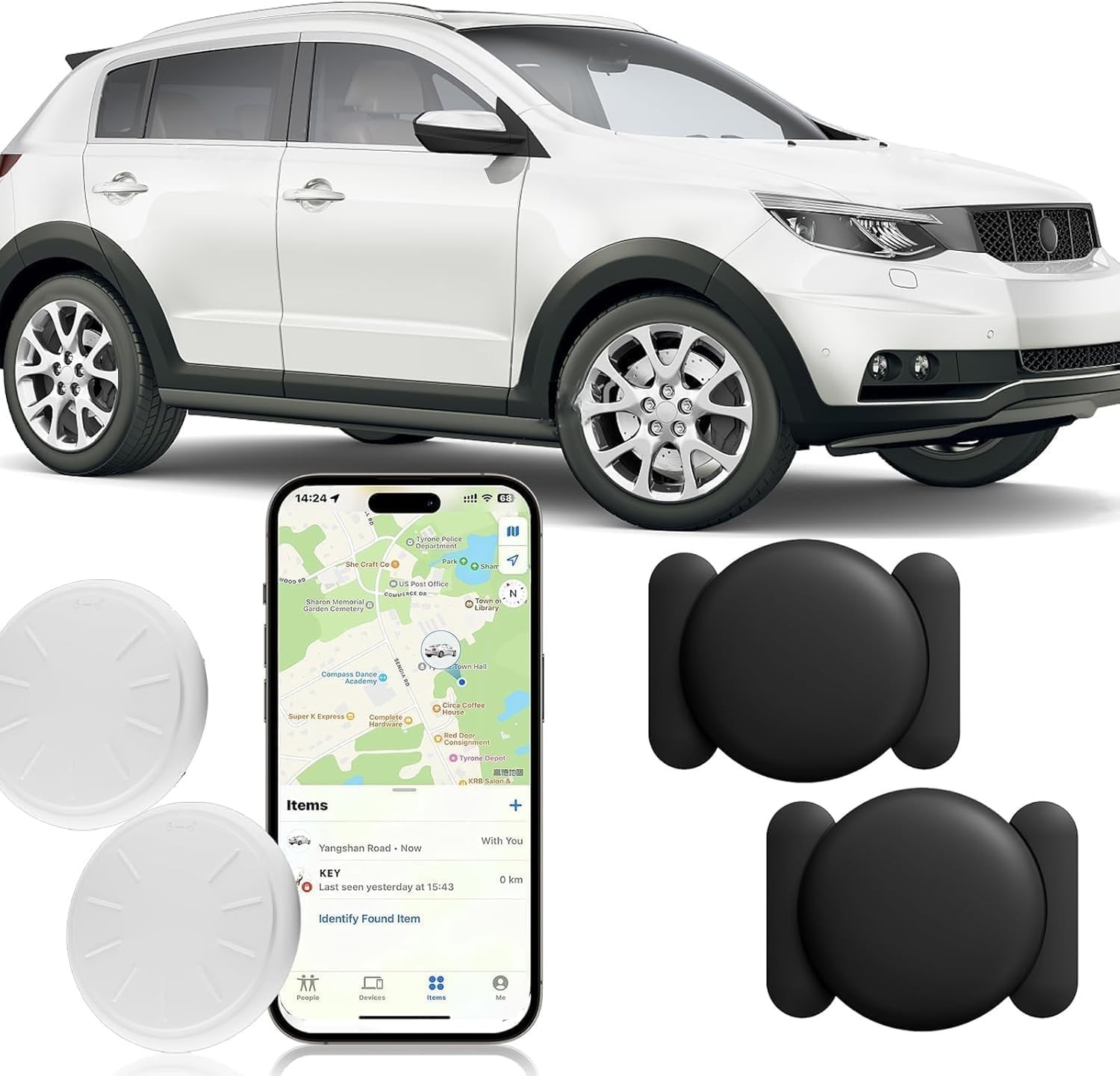 Mini GPS Tracker for Vehicles No Monthly Fee,GPS Car Tracker,Hidden Car Track...
