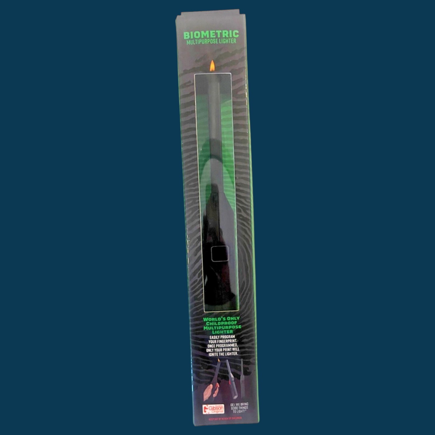 Black Biometric Fingerprint Multipurpose BBQ  Lighter -refillable/rechargeable