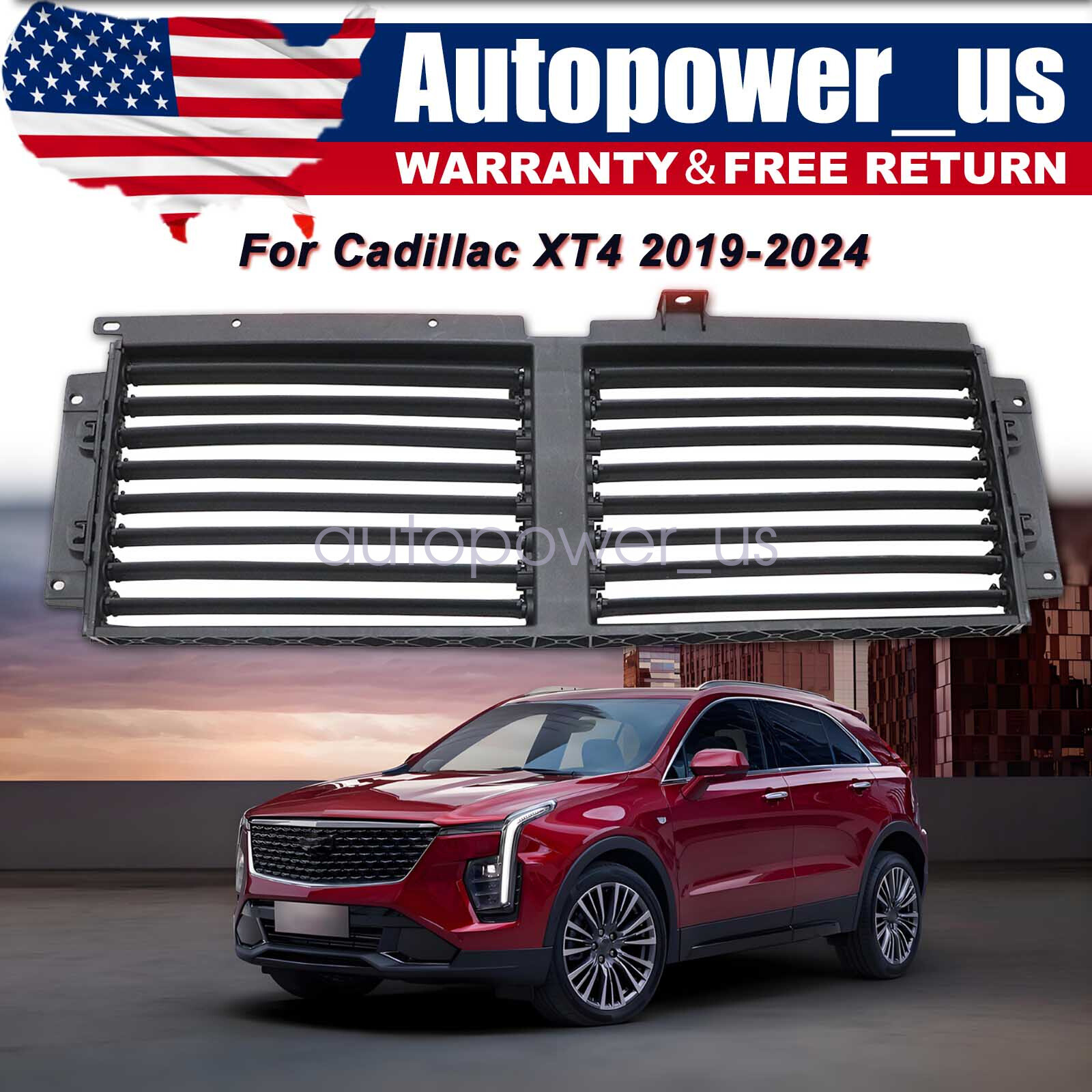 For Cadillac XT4 2019-2024 Cooling Radiator Components-Shutter 84738077 US