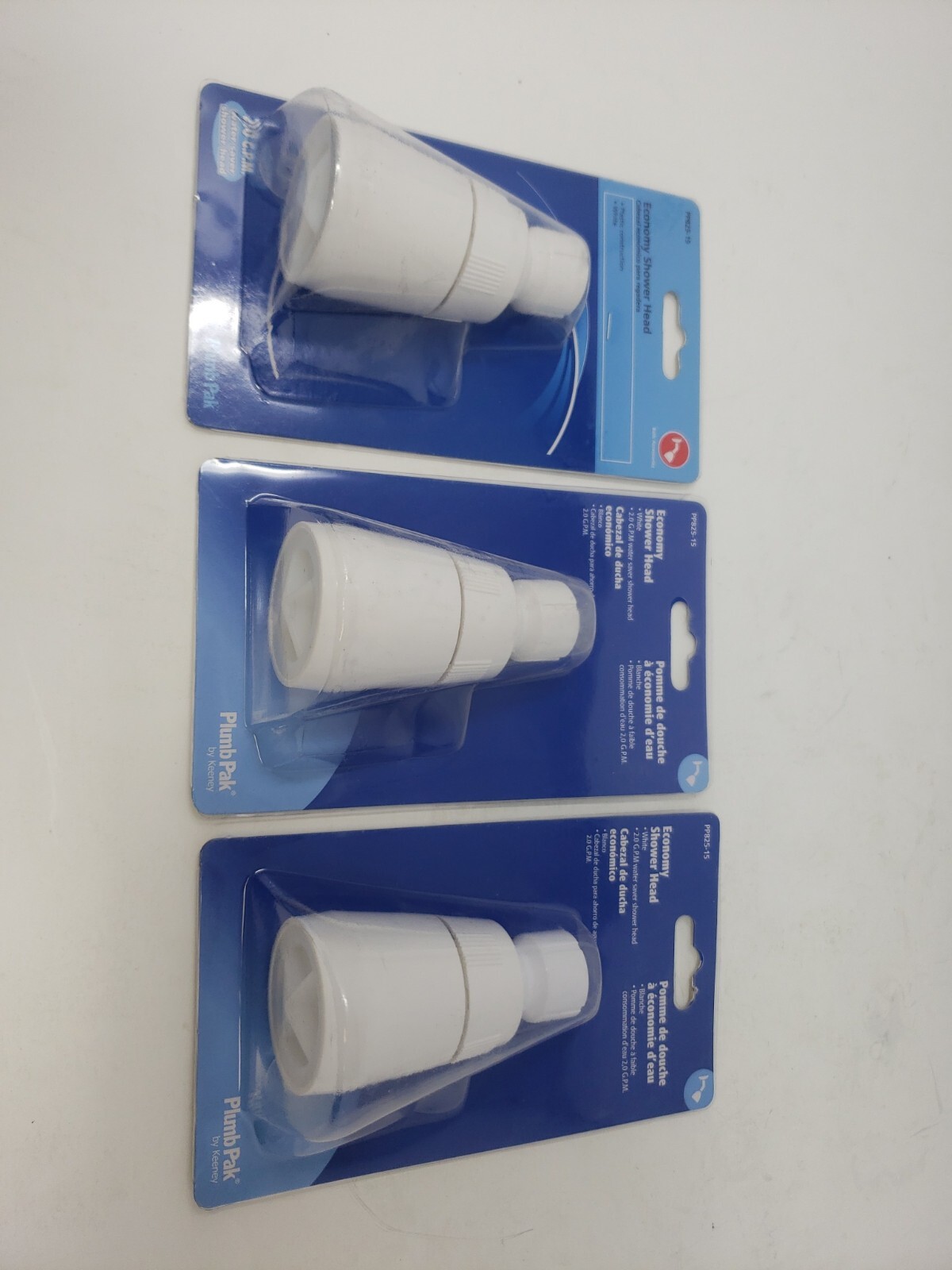 Lot Of 3 PlumbPak PP825-15 Economy Shower Head