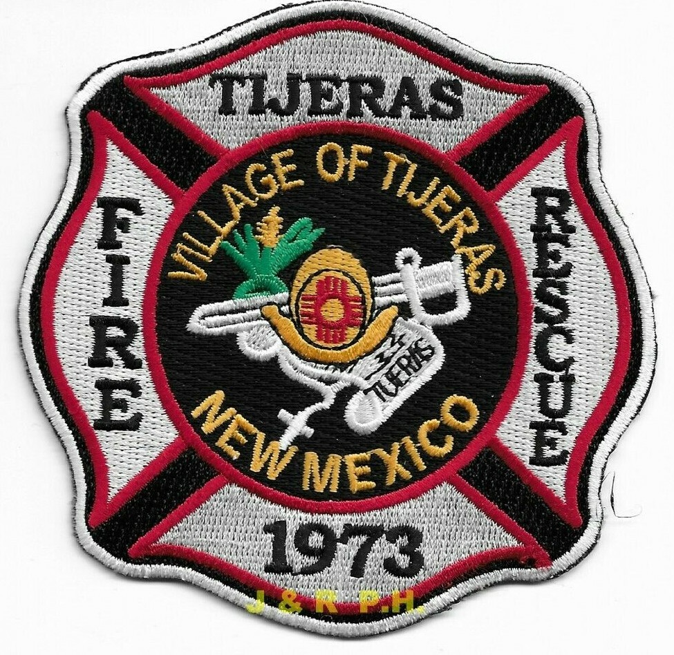 Village of Tijeras  Fire - Rescue (new style), NM (4" x 4" size)   fire patch