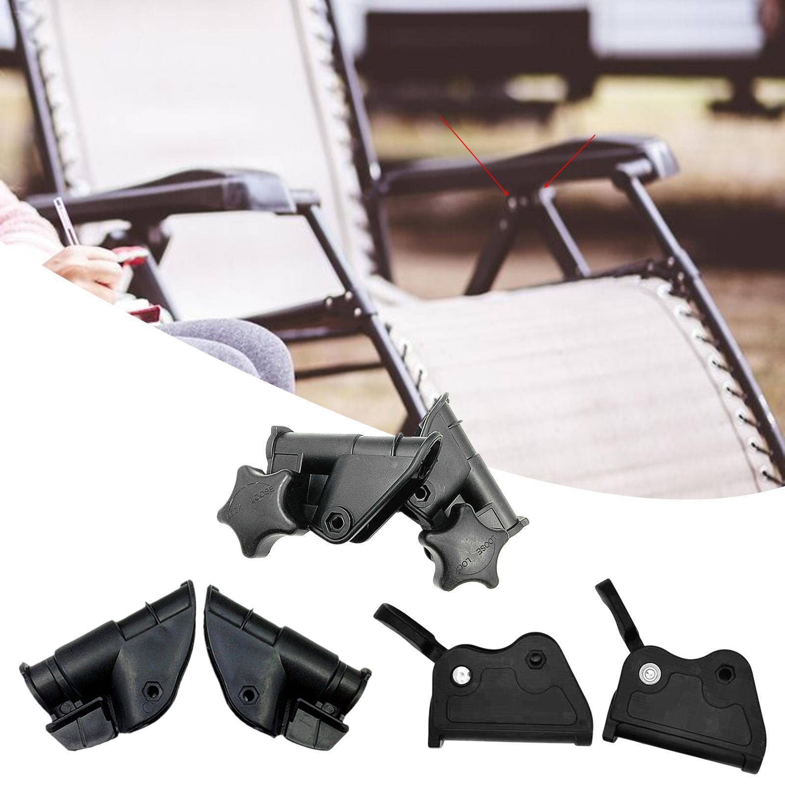 2 Pieces Lounge Chair Latch Hinge Kit Chair Fittings for Foldable Chairs