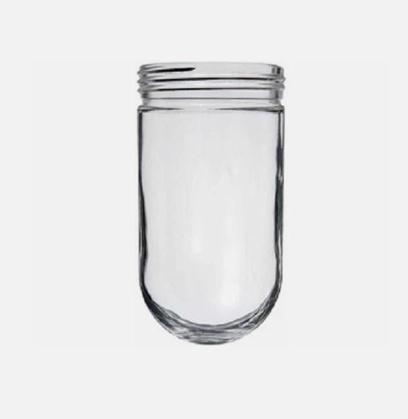 CLEAR Glass VAPOR Heat Resistant GLOBE 8.5" H x 4.25" Fitter Vaporproof GL200