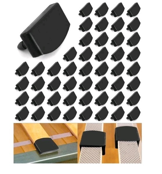 QWORK Plastic Bed Slat Caps, 50Pcs Side and Center Bed Slats Holders Replacement