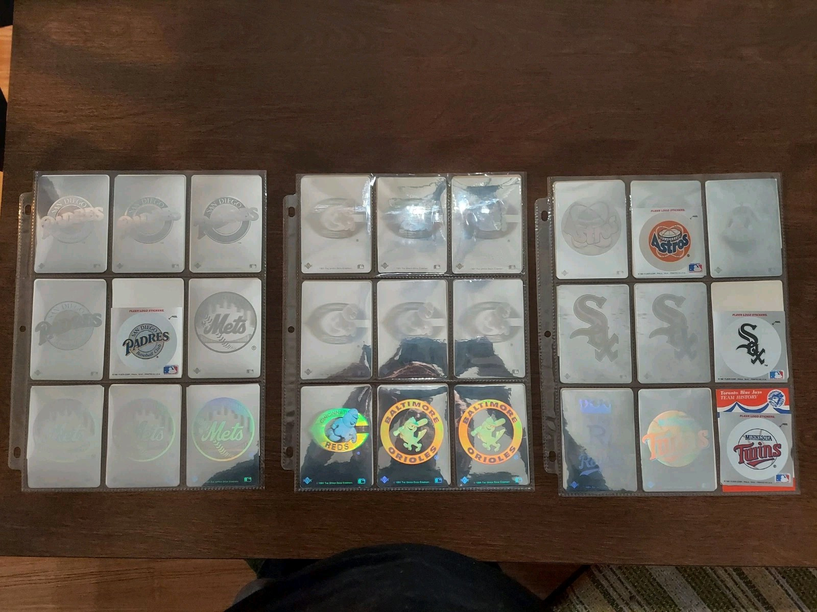 1991 Upper Deck Hologram And Fleer Team Logo Stickers (Lot of 55)