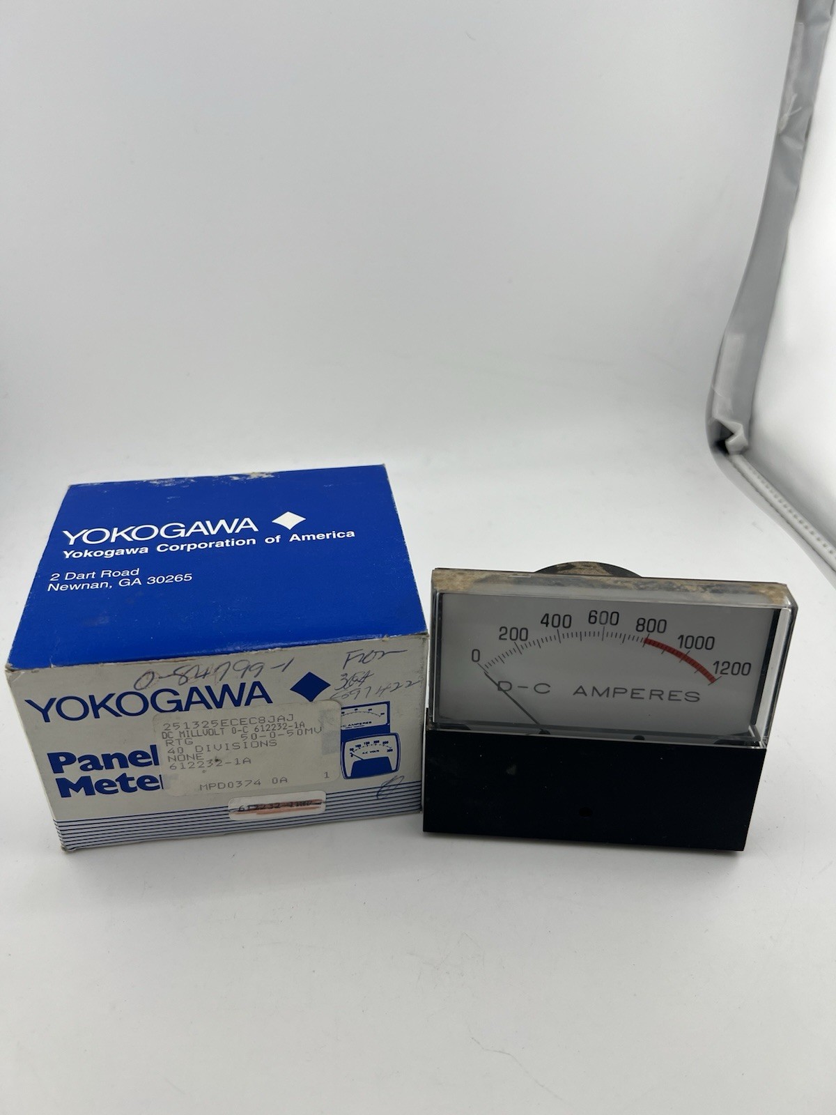 Yokogawa Panel Meter 0–1200A DC Amperes 50mV Shunt 2513245ECEC83AJ Used Qty 2