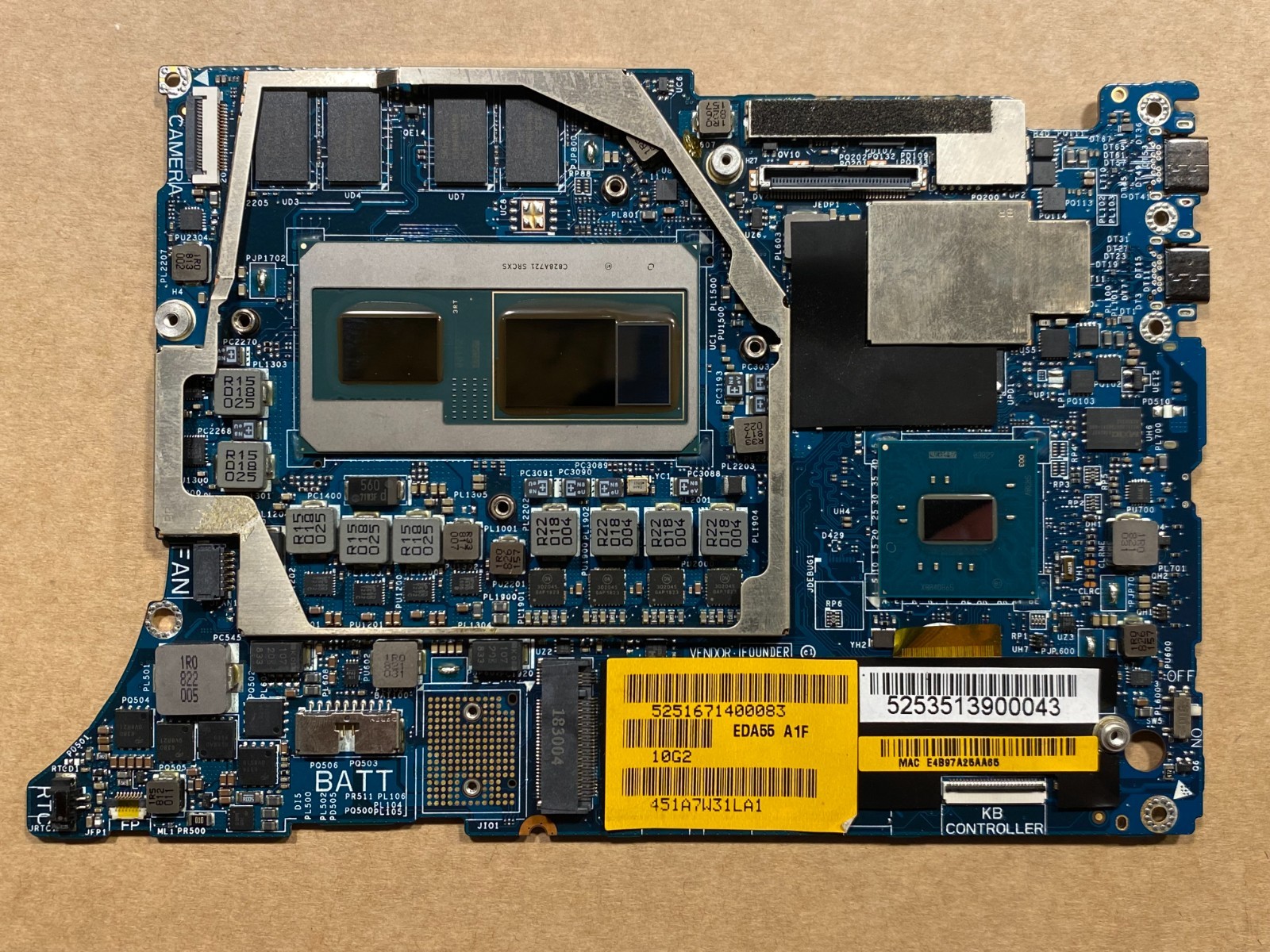 NEW Dell XPS 15 9575 Motherboard Intel i7-8706G 16GB F1R7C 24YFC N338G LA-F211P