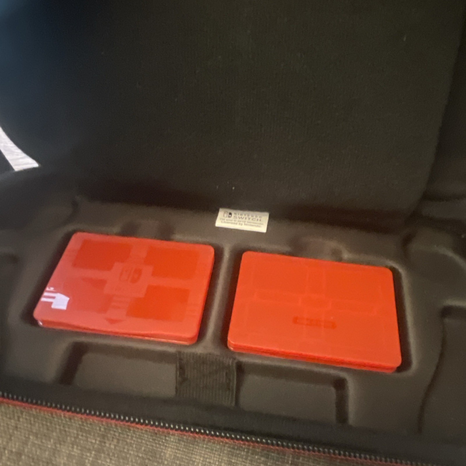 Nintendo Hard Shell Carrying Case Black Red for Switch Console & Games