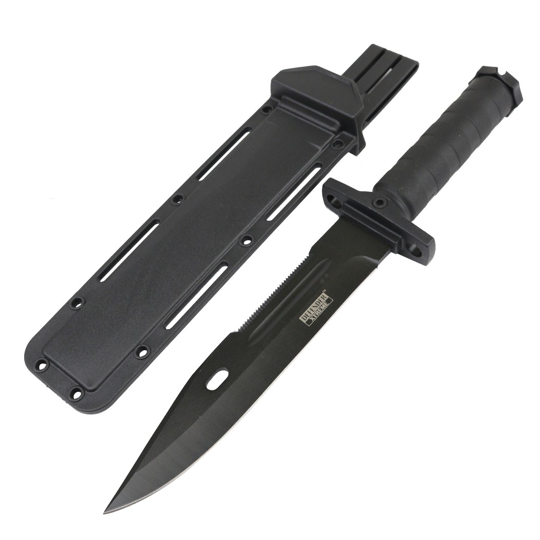 Defender-Xtreme 14.5"" Tactical Hunting Knife ABS Handle Stainless Steel Serrate