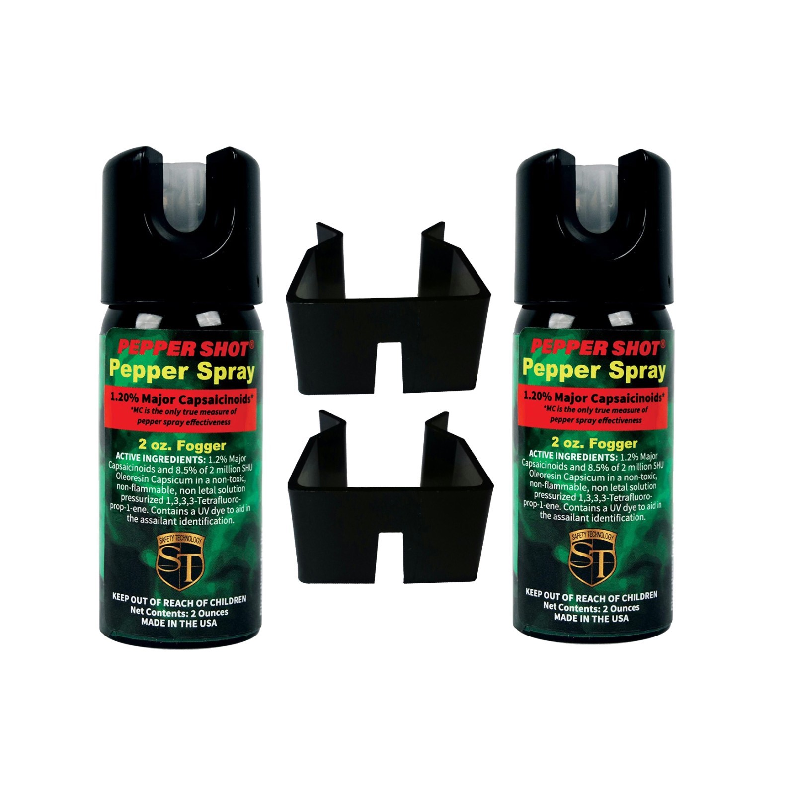 Pepper Shot 2 oz 1.4 Percent Pepper Fogger and Wall Mount - Lot of 4