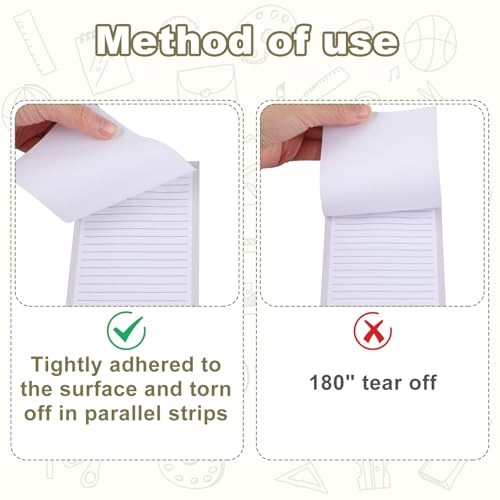 12 Pack Lined Sticky Notes, 4x6 in Post Sticky Notes with Lines, 6 Different