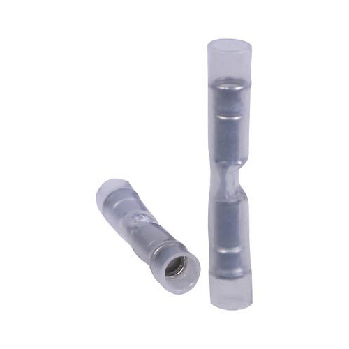 Splice, Butt Teminal, 20-24 AWG, Insulated, Clear, Tin | 323975