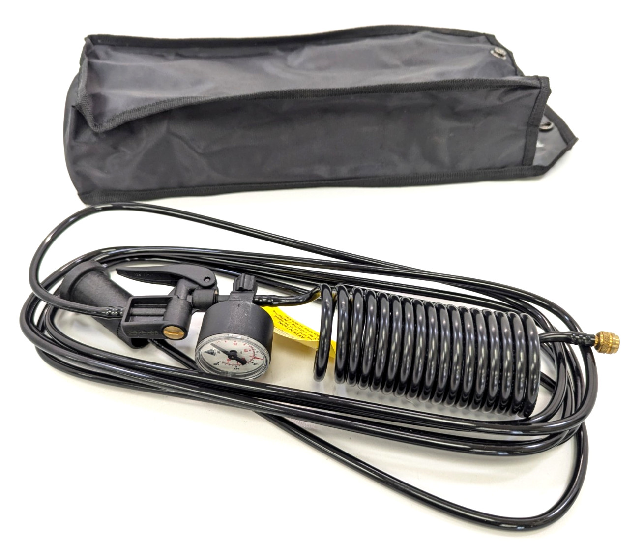 Porsche Cayenne 957 955 Tyre Inflator Pressure Gauge & Hose With Bag 7L0601351C