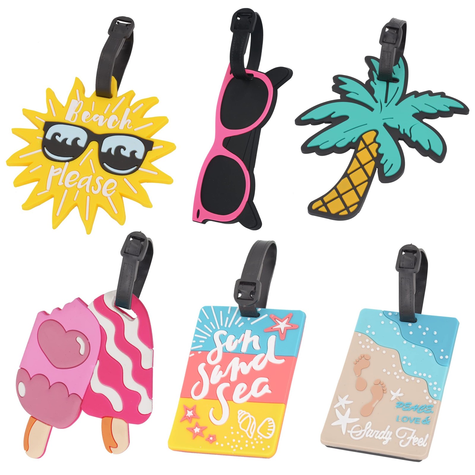 OVOV Luggage Tags for Suitcases 6 Pack Cute Luggage Tags for Women | Personal...