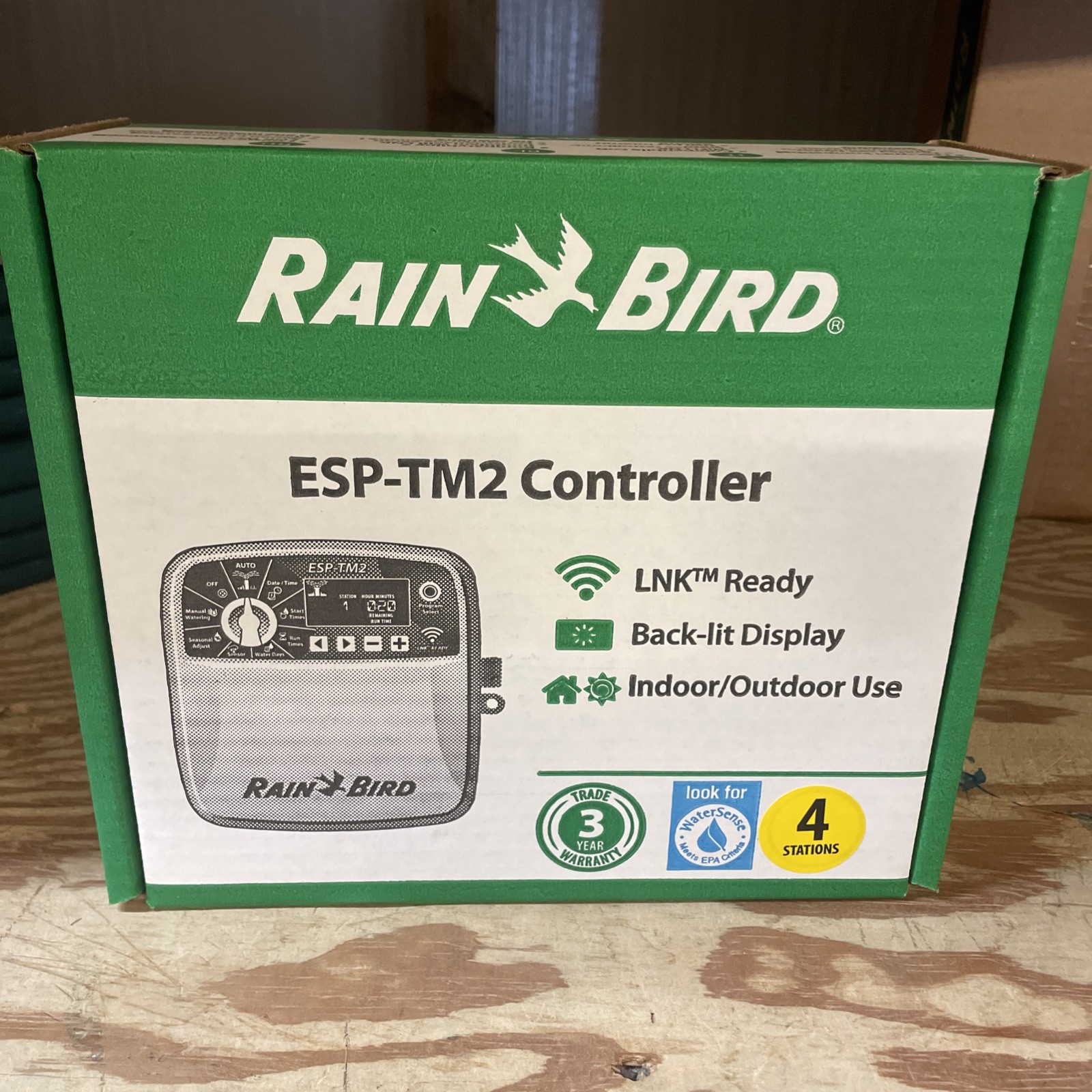 Rain Bird ESP-TM2 Indoor/Outdoor Irrigation Controller 4 Zone LNK Ready Station