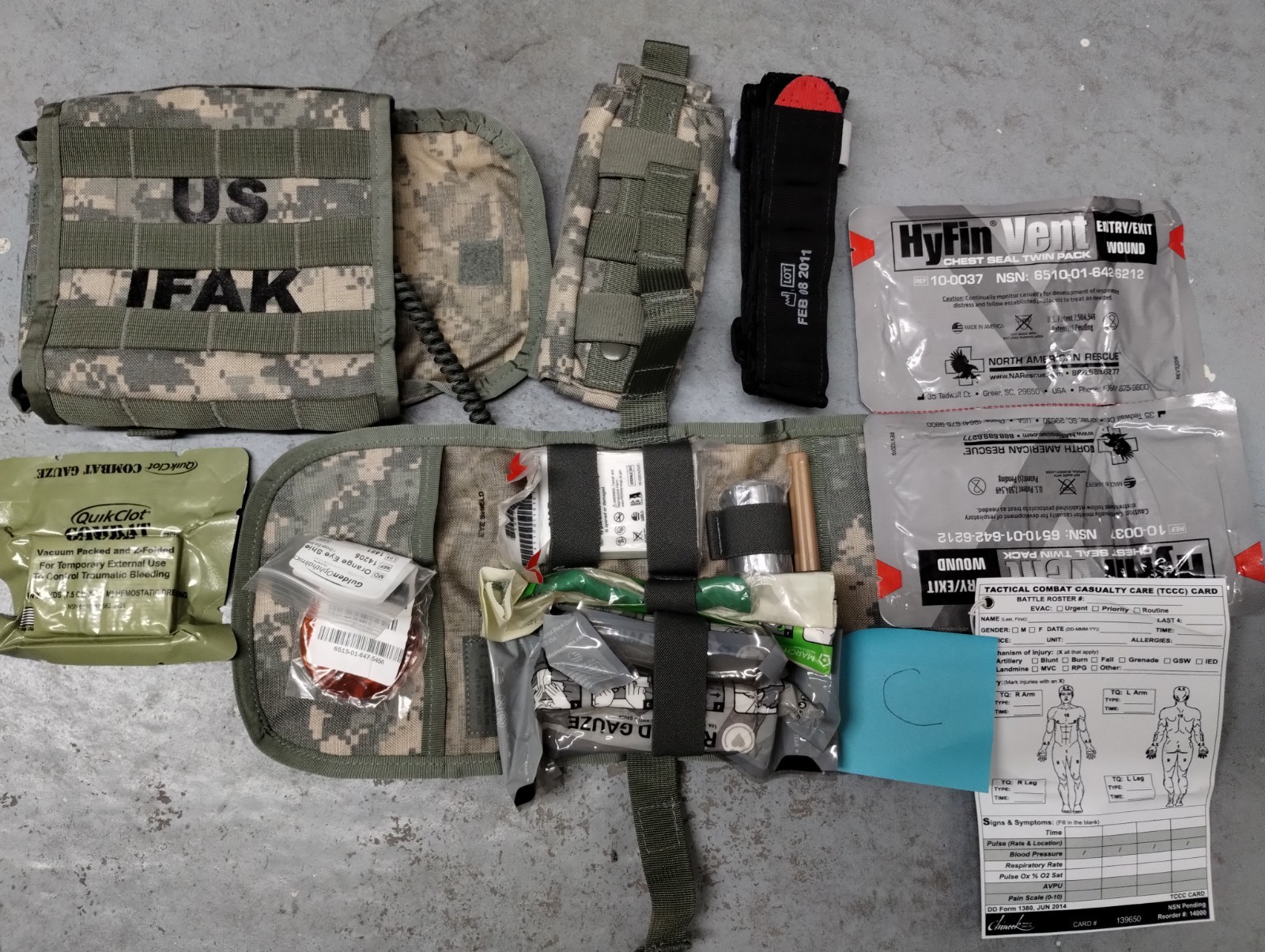 USGI IFAK II 1st Aid Kit Medic Trauma Kit NAR Army Military UCP Survival CAT Tq