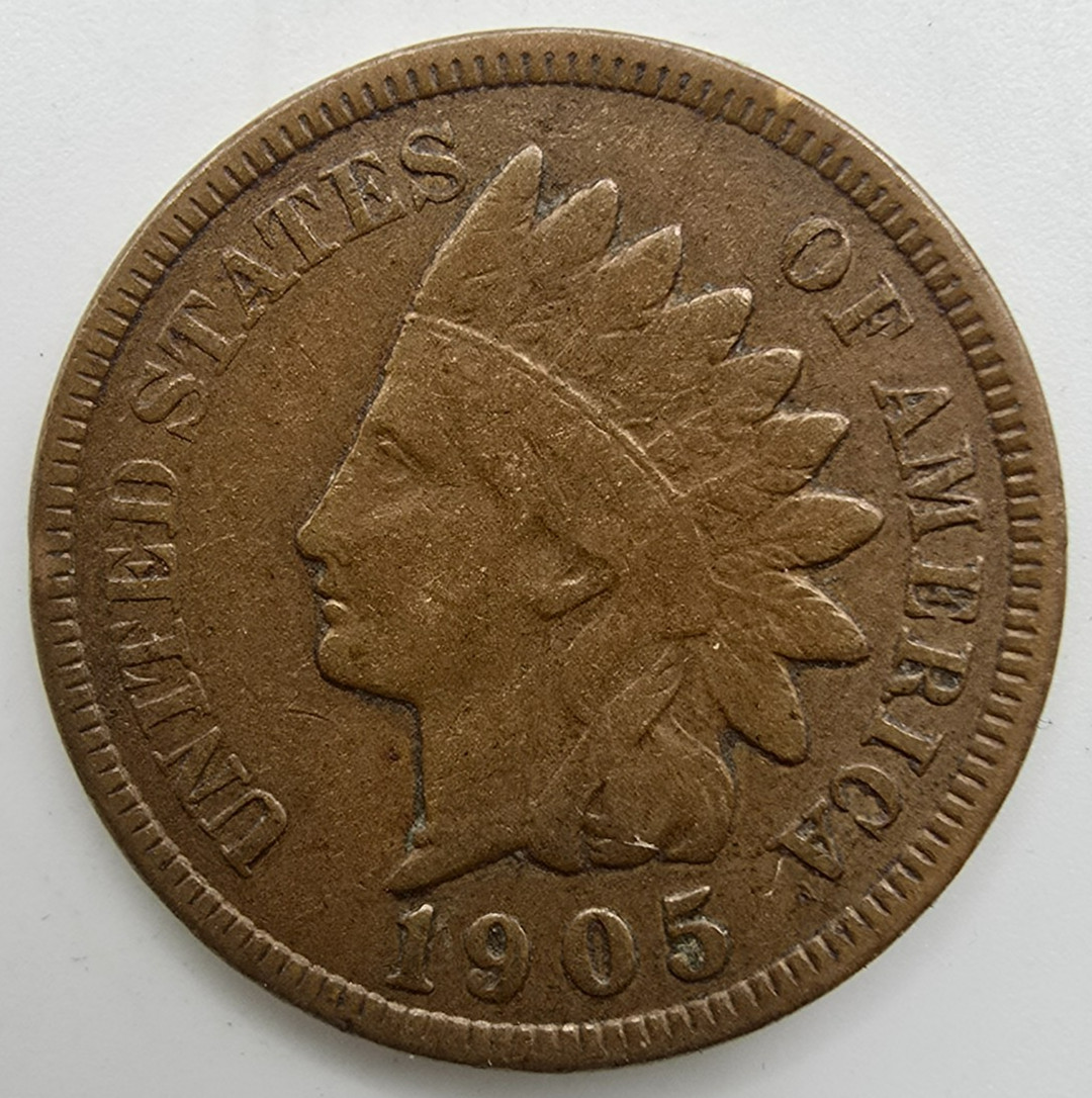 1905 Indian Head Cent VF As Shown Copper IHC Penny Type Coin Free Ship!