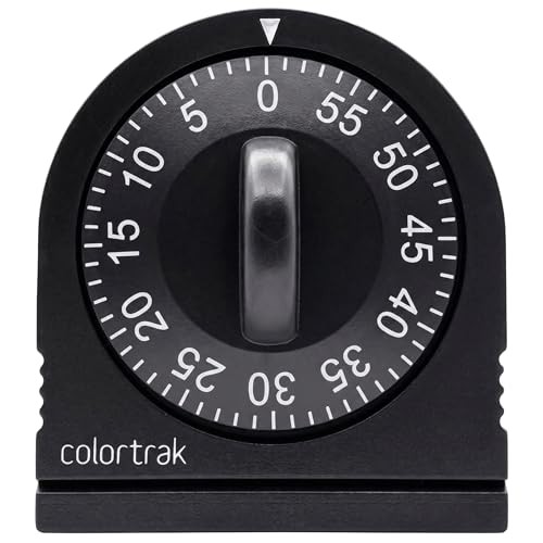 60 Minute Wind Up Timer Visual Mechanical Timer Black