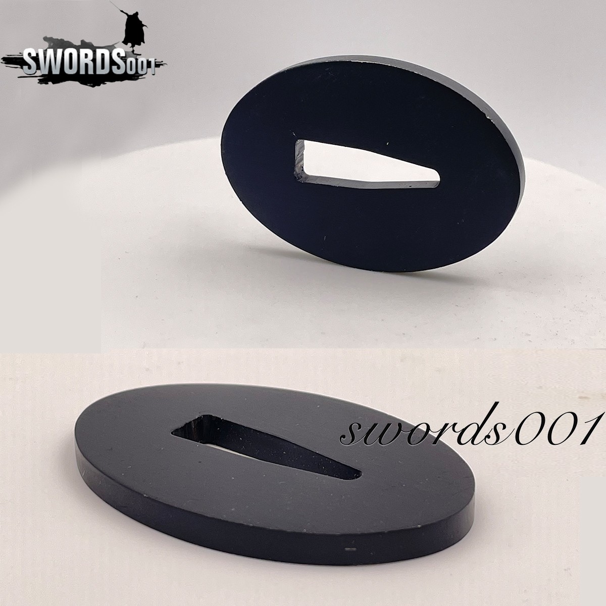 Small Black Alloy Tsuba Hand Guard For Japanese Samurai Sword Katana Wakizashi