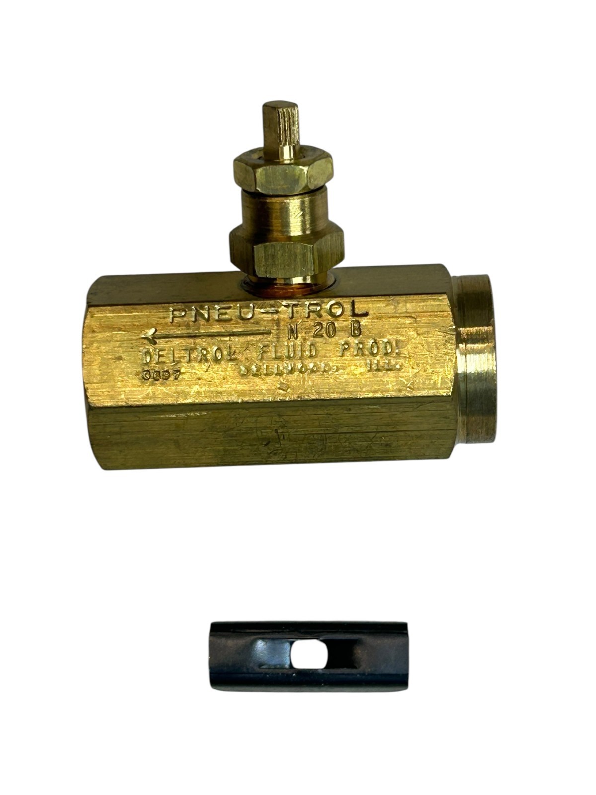 Deltrol Fluid Products Pneu‑Trol Series 10000-78 N20B Brass In-Line Needle Valve