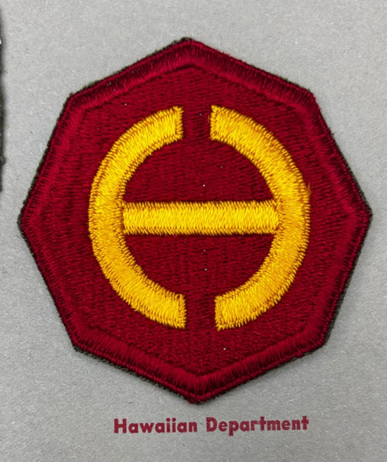 Kay Adams Collection WW 2 US Army Hawaiian Department Patch Inv# KA258