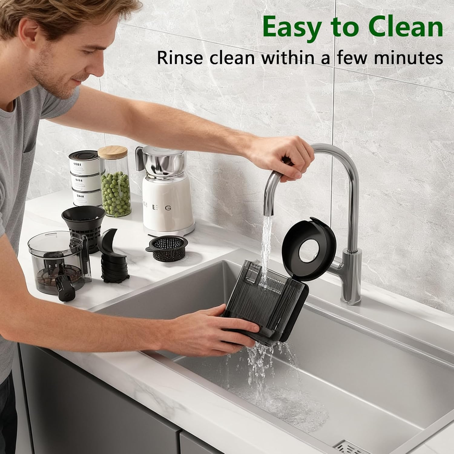 Juicer Machines, Cold Press Juicer with 5.3" Extra Large Feed Chute and Powerful
