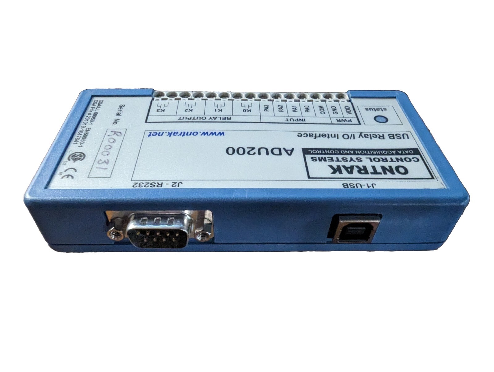Ontrak Control Systems ADU200 USB Relay Interface I/O