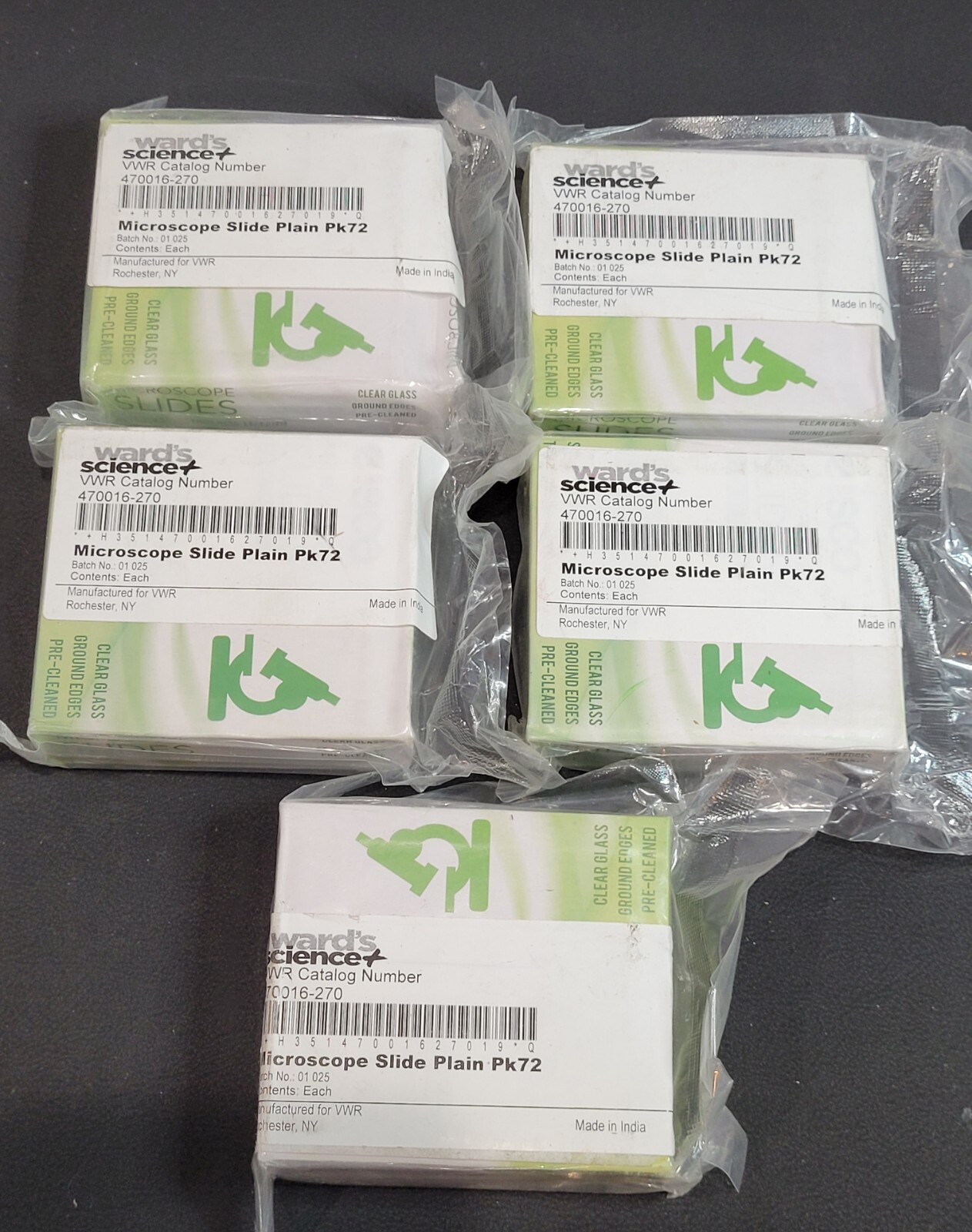 (5x 72-Pk) Eisco Student Grade Economy Microscope Slides Clear Glass 470016-270