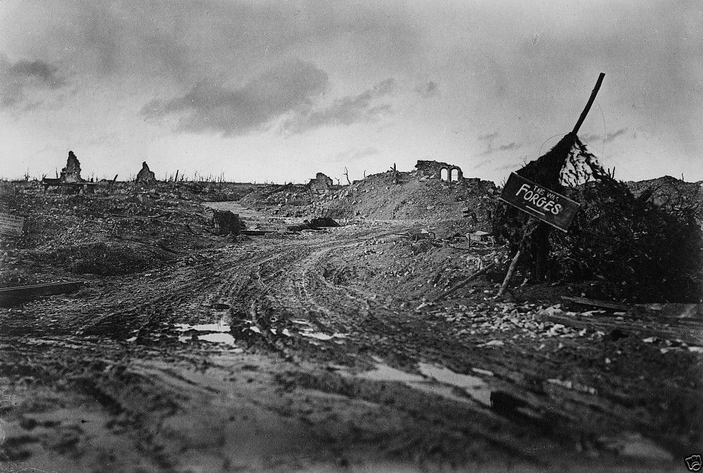 Destroyed French Town - Forges-les-Eaux 1918 - 8x10 World War I Photo WWI