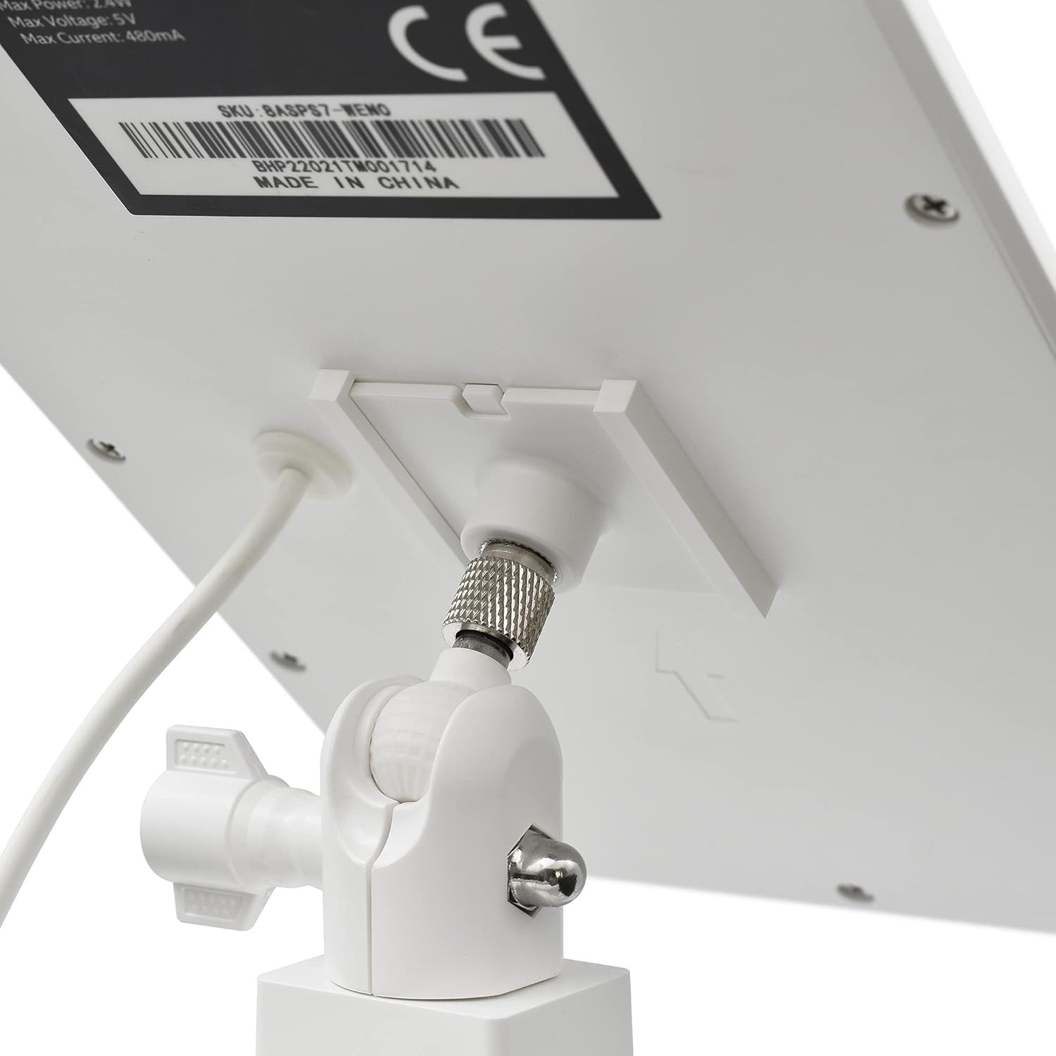 2-In-1 Gutter Mount for R-Ing Solar Panels and Cameras, White