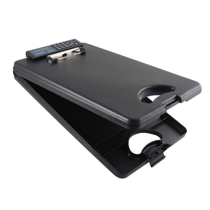 Saunders DeskMate II w/ Calculator, Plastic Storage Clipboard, Letter Size, Low