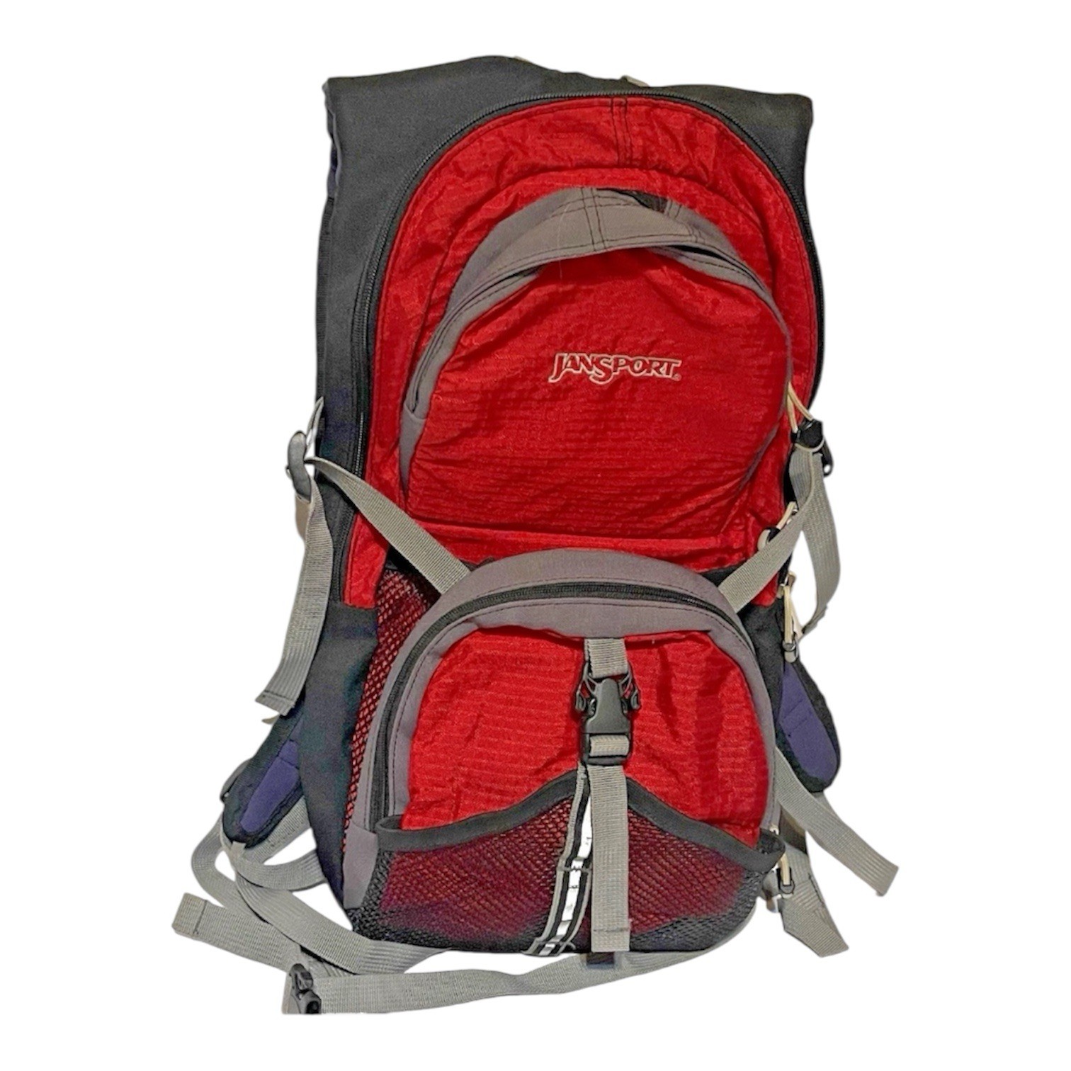 Jansport TN75 Hydration Hiking Backpack Day Pack Red Gray Black